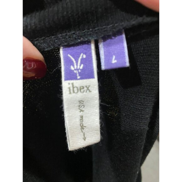 Ibex Merino Wool Full-Zip Cycling Black Jacket With Back Pocket & Logo Detail - Picture 2 of 8